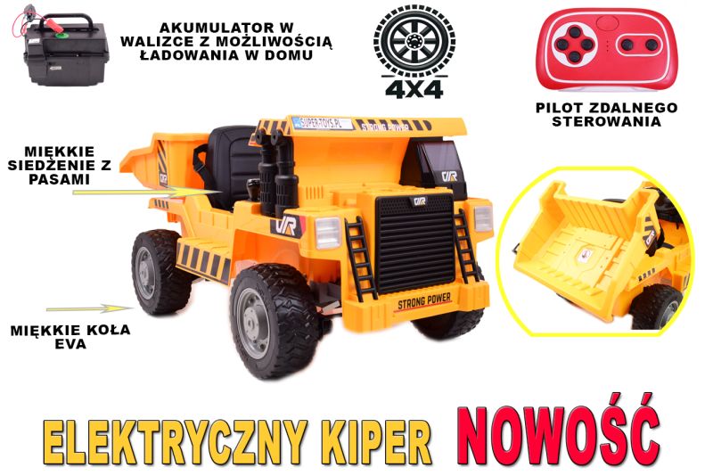 MEGA WYWROTKA NA AKUMULATOR 4X4 Z ELEKTRYCZNYM KIPREM/JS3198 - obrazek 4