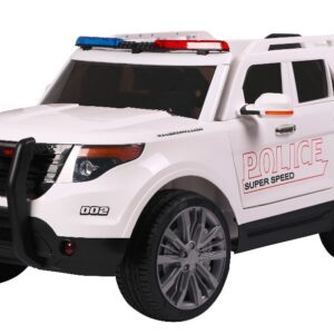 MEGA POLICJA Z MEGAFONEM I RADIEM, MIĘKKIE KOŁA/9935