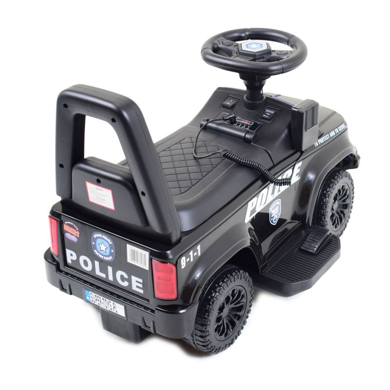 SAMOCHÓD NA AKUMULATOR POLICJA - DŹWIĘKI ŚWIATŁA, MEGAFON/QLS993D - obrazek 2