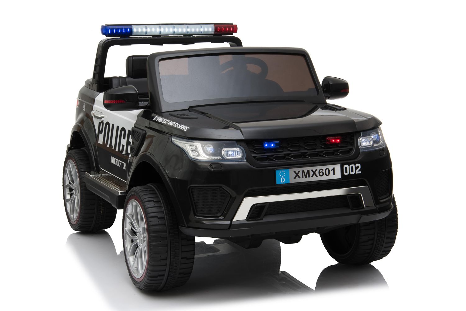 JEEP POLICJA 4X4, 2x12V Z AMORTYZATORAMI, PILOT, REDUKTOR/ XMX-601 - obrazek 4