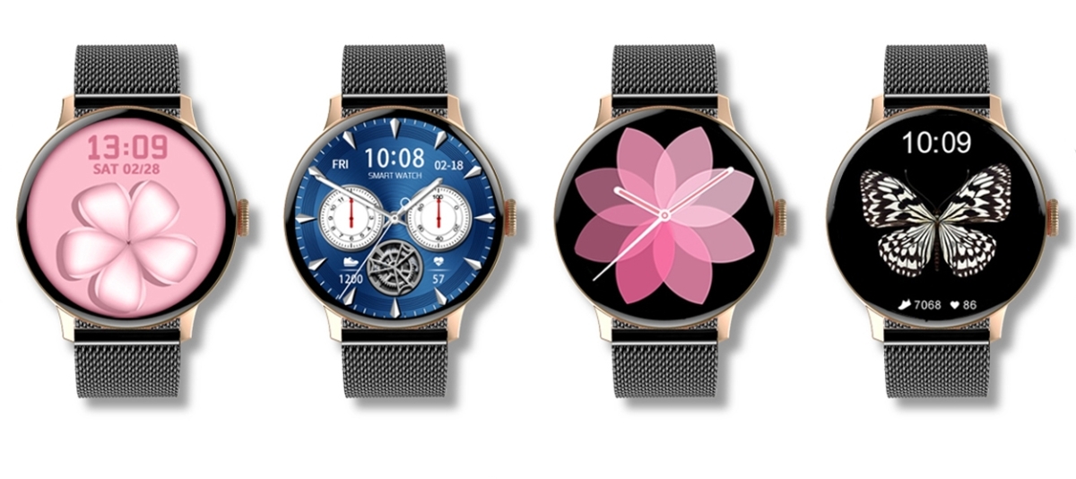 Smartwatch Damski GIEWONT Różowe Złoto Czarny GW330-4 - obrazek 3