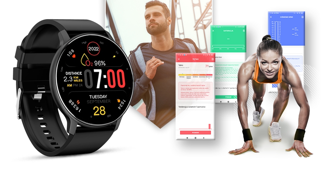 Smartwatch GIEWONT Czarny GW120-2 Pro - obrazek 5
