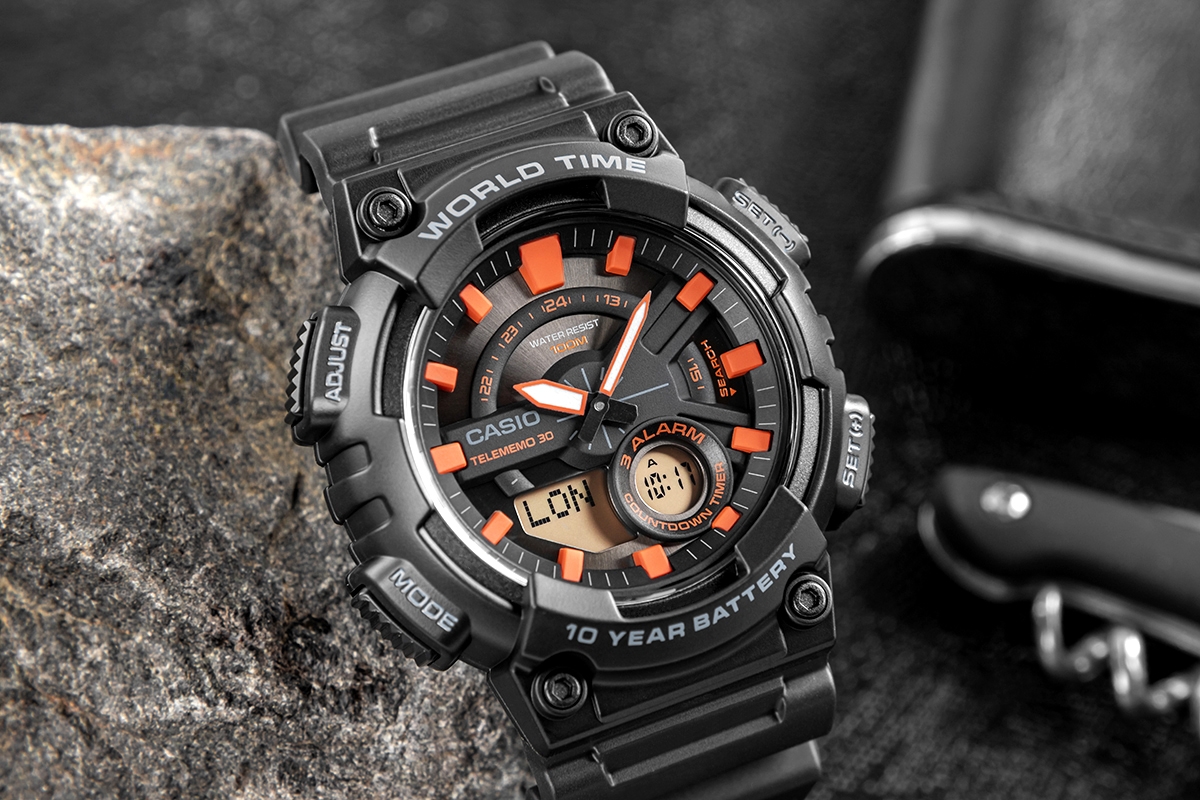 Zegarek Męski CASIO Gerton AEQ-110W-1A2VDF + BOX - obrazek 5