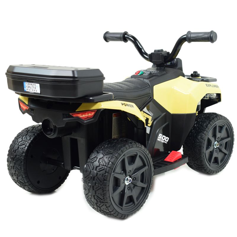 QUAD NA AKUMULATOR EXPLORER - PILOT, IMITACJA WYDECHU, MIĘKKIE KOŁA, SKÓRA/GTS1155 - obrazek 2