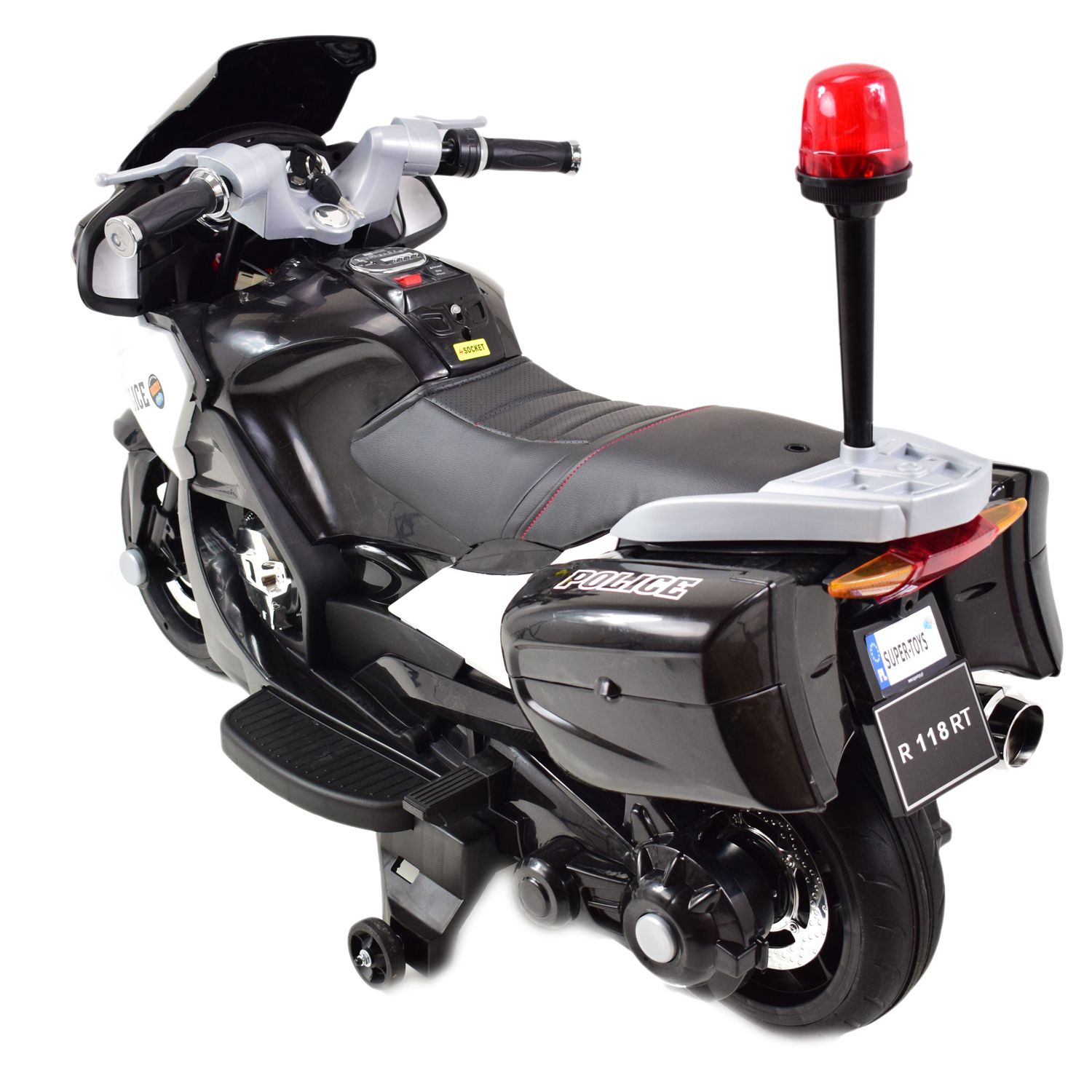 NAJWIĘKSZY SUPER SZYBKI MOTOR ŚCIGACZ POLICYJNY 118, MIĘKKIE KOŁA, MIĘKKIE SIEDZENIE, GAZ W RĄCZCE, HAMULEC /HZB118 - obrazek 2