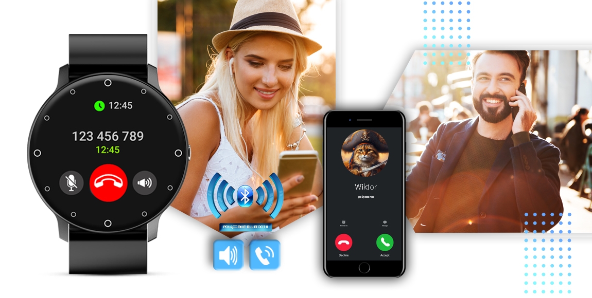 Smartwatch GIEWONT Czarny GW120-2 Pro - obrazek 7