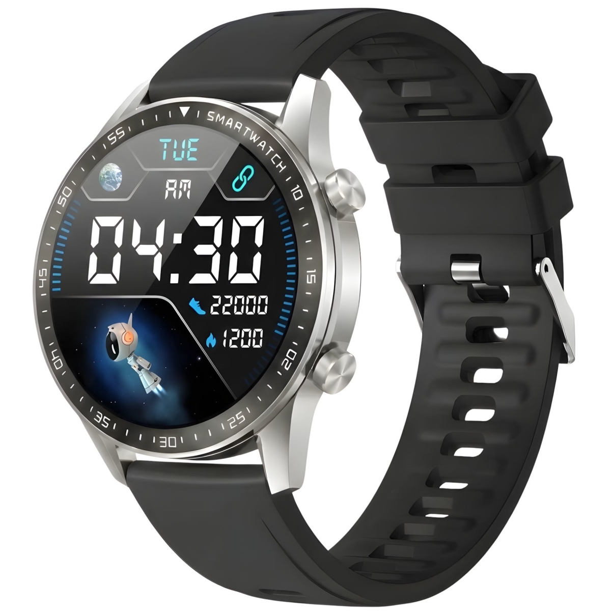 Smartwatch Gravity Srebrny Bransoleta + Pasek GT10-6 - obrazek 4