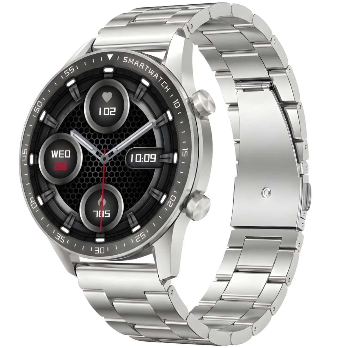 Smartwatch Gravity Srebrny Bransoleta + Pasek GT10-6 - obrazek 5