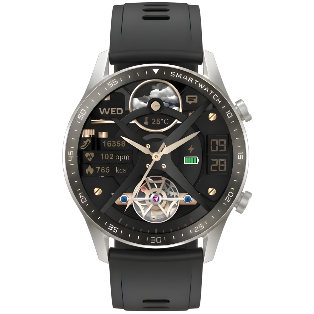 Smartwatch Gravity Srebrny Bransoleta + Pasek GT10-6 - obrazek 8