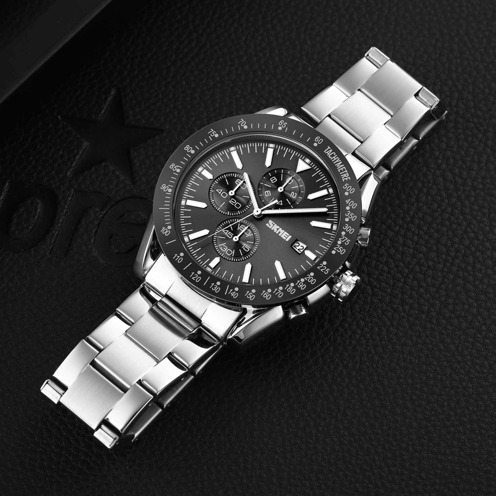 Zegarek Męski Skmei 9253SIBK + BOX - obrazek 4