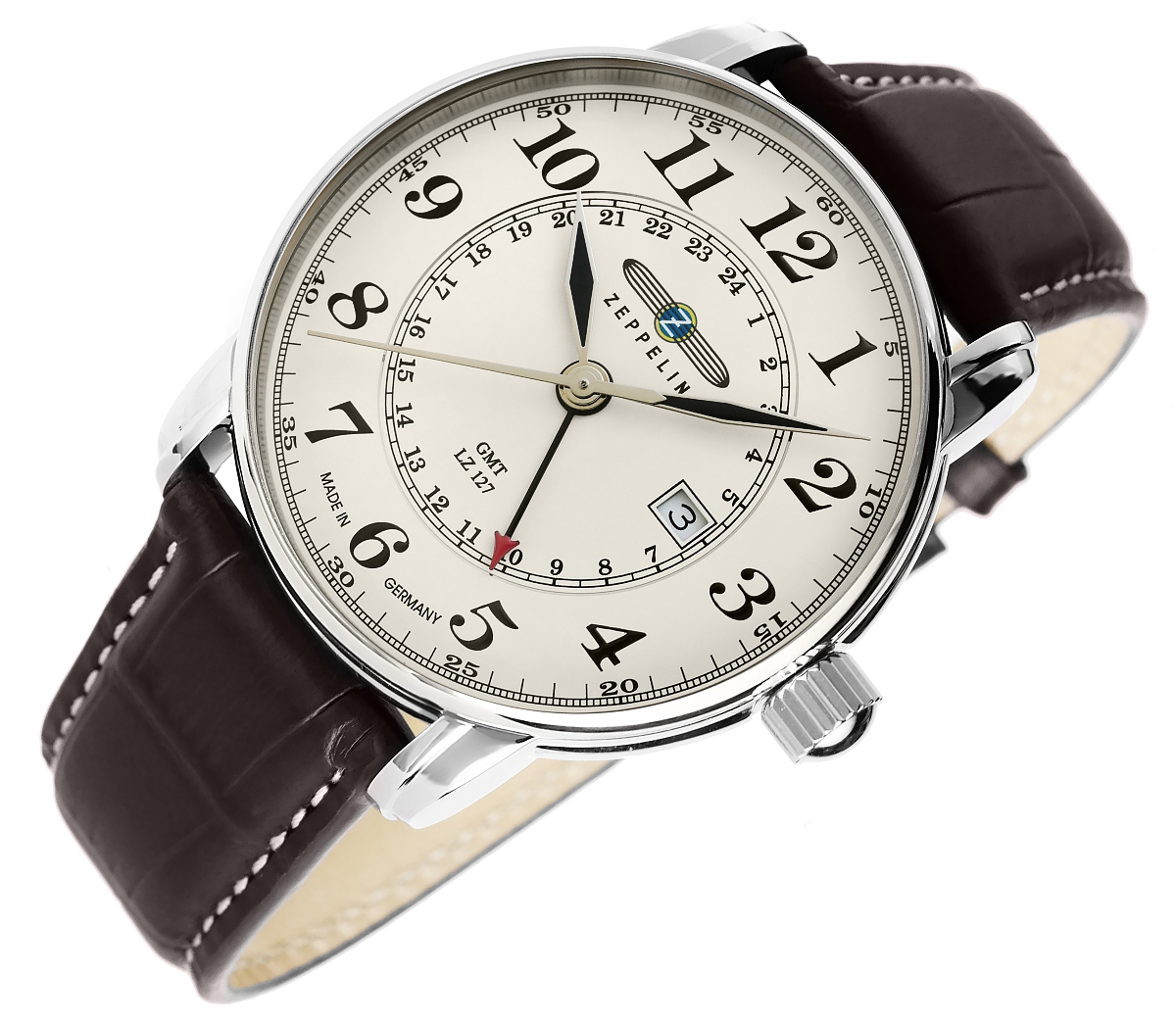 Zegarek Męski ZEPPELIN LZ127 Graf Zeppelin GMT 7642-5 + BOX - obrazek 10