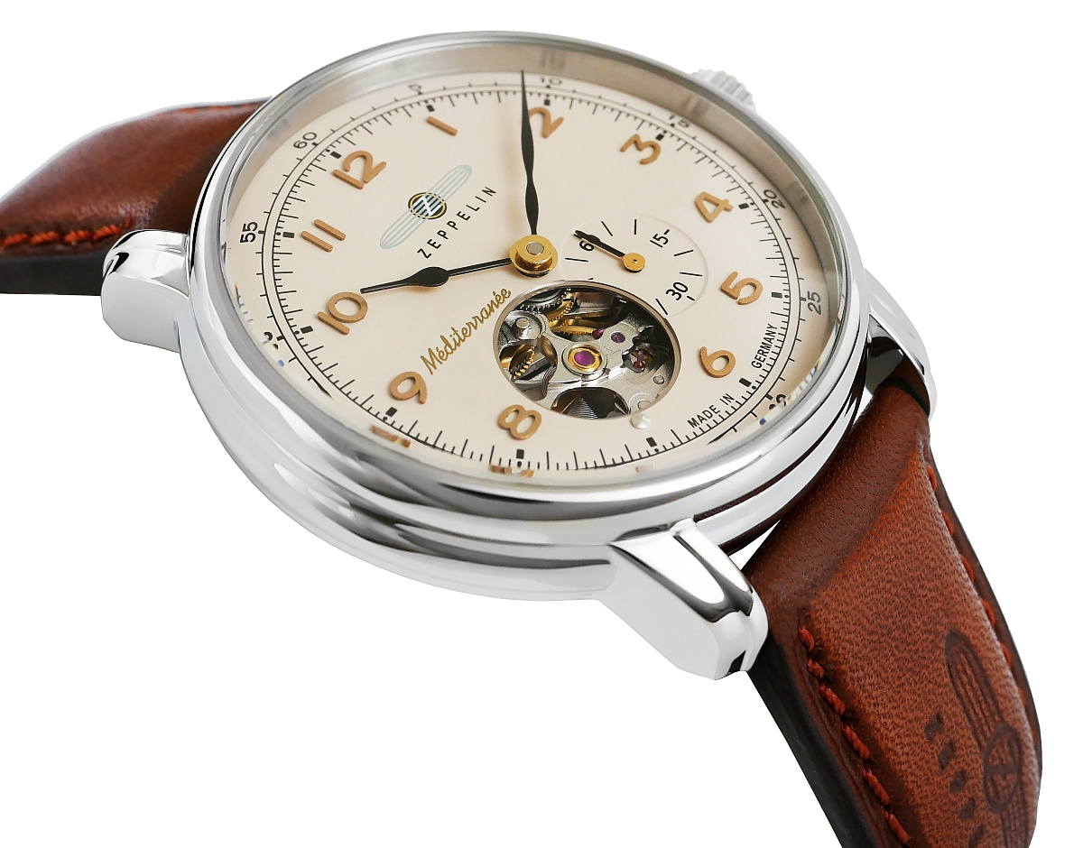Zegarek Męski ZEPPELIN Mediterranee Open Heart Automatic 9666-5 + BOX - obrazek 2