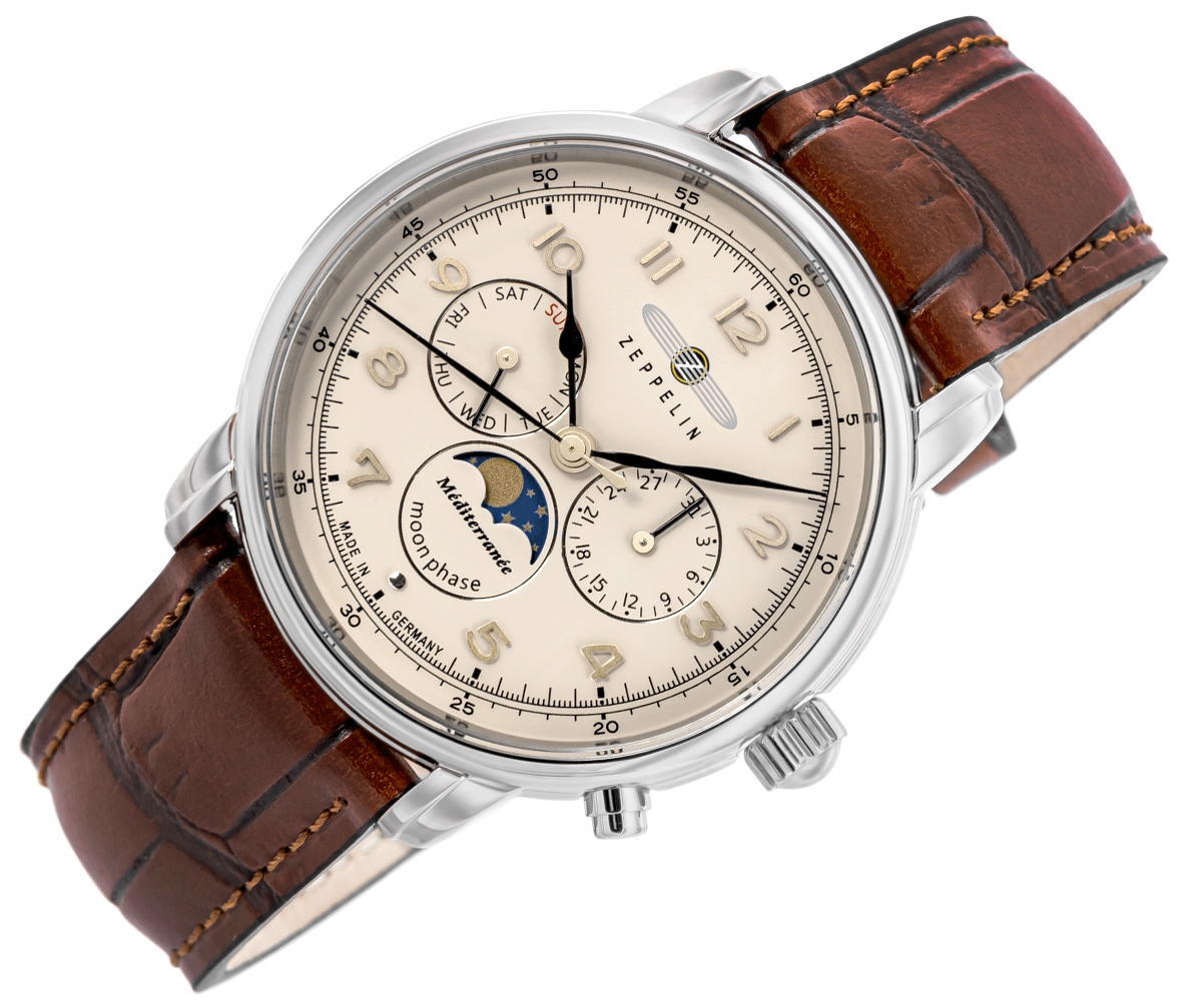 Zegarek Męski ZEPPELIN LZ121 Mediterranee Moonphase 9636-5 + BOX - obrazek 2
