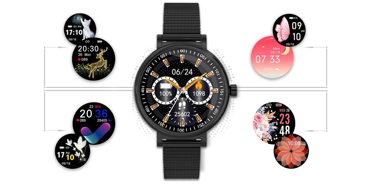 Zegarek Damski RUBICON SMARTWATCH RNBE64-3 BLACK - obrazek 7
