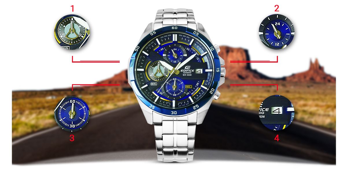 Zegarek Męski CASIO EDIFICE EFR-556DB-2AVUEF 10 BAR + BOX - obrazek 4