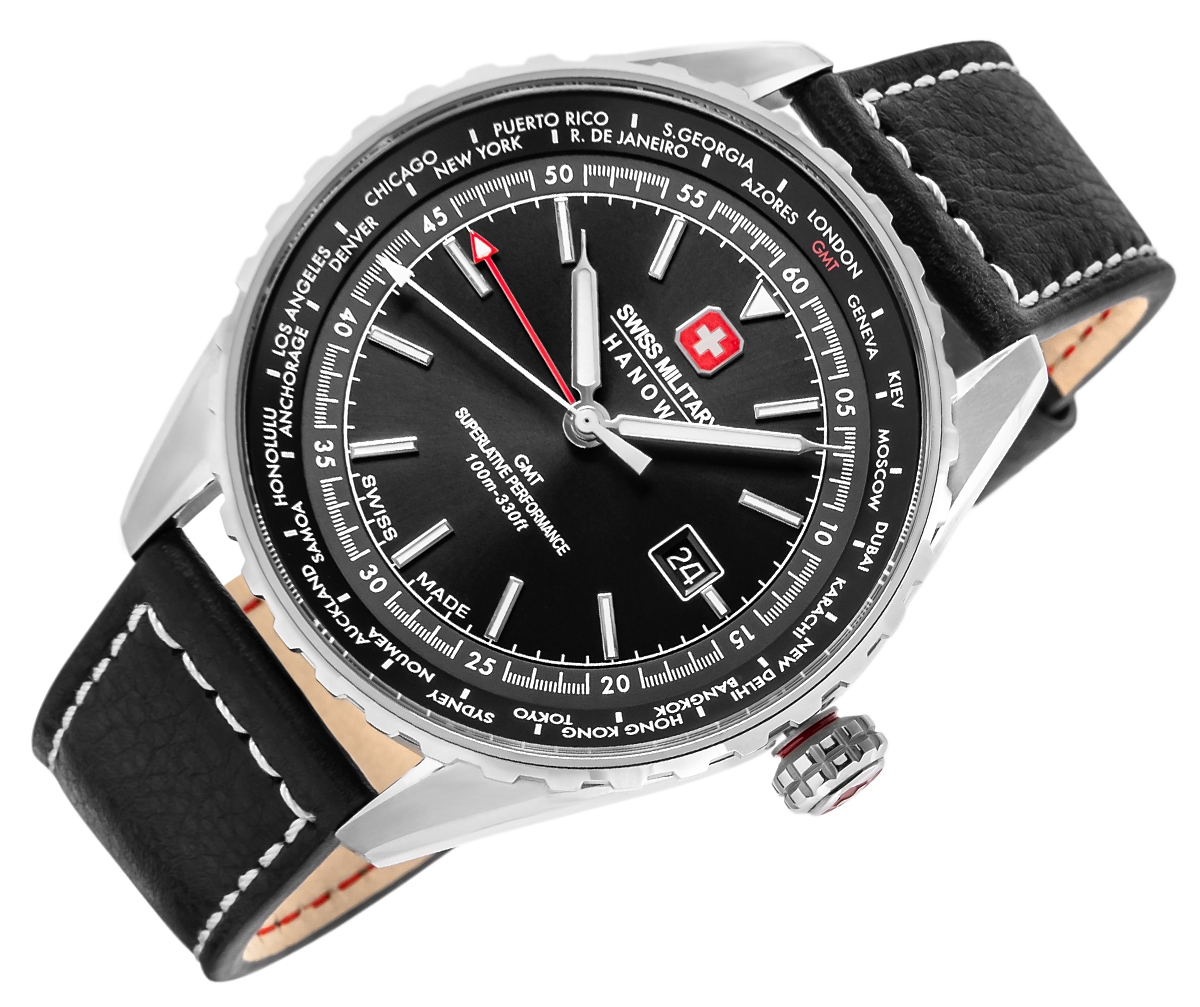 Zegarek Męski SWISS MILITARY HANOWA Afterburn GMT SMWGB0003201 + BOX - obrazek 3