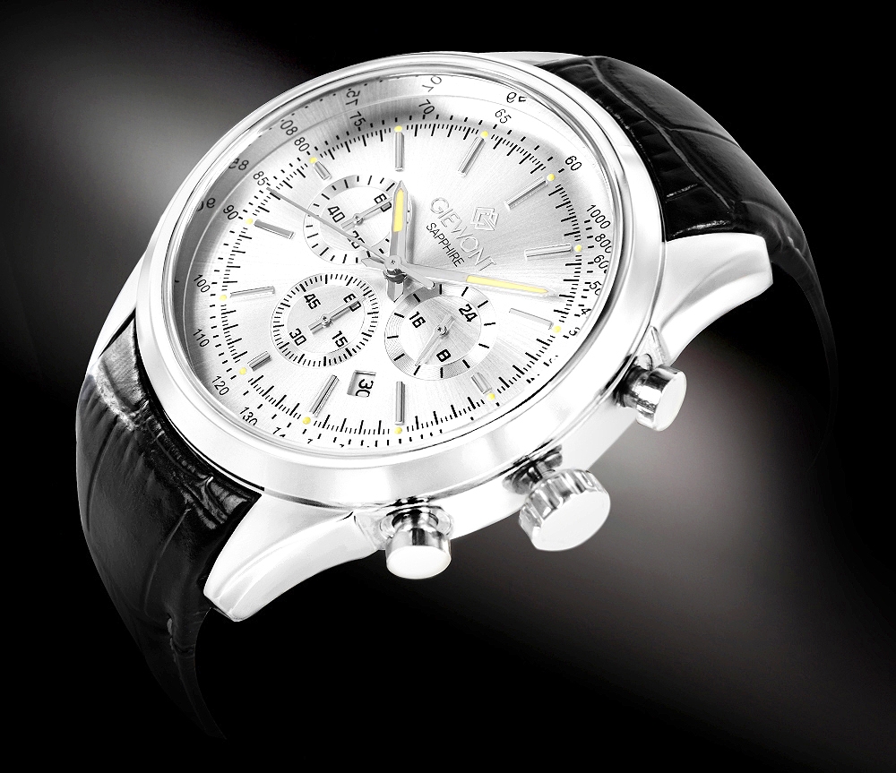 Zegarek Męski Giewont Chronograph Sapphire Srebrny GW7650-A1 - obrazek 2
