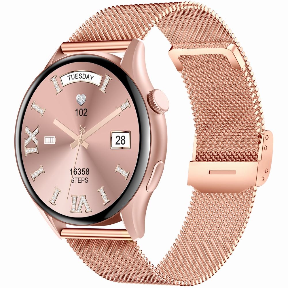 Smartwatch Gravity Różowe Złoto Pasek + Bransoleta GT11-5 - obrazek 4