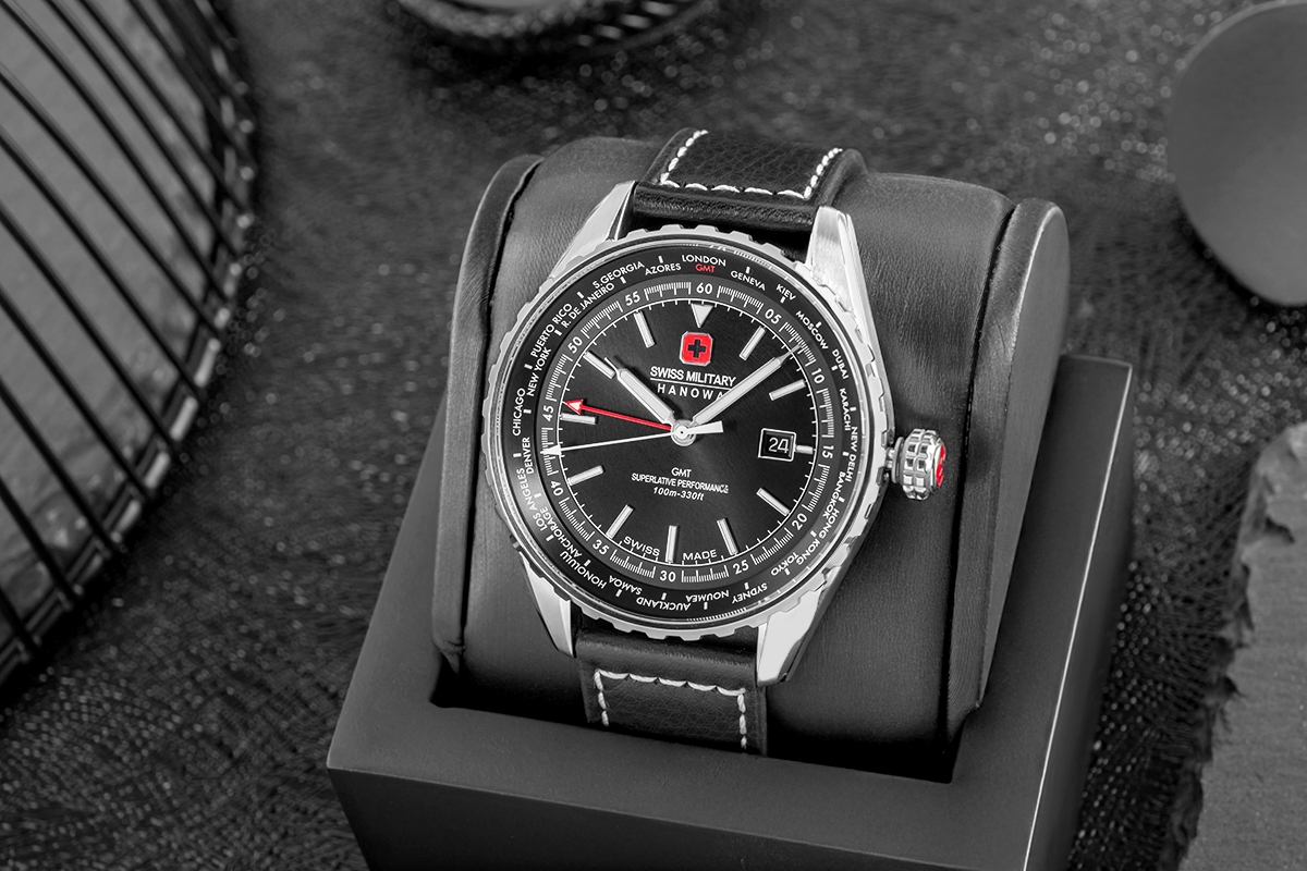 Zegarek Męski SWISS MILITARY HANOWA Afterburn GMT SMWGB0003201 + BOX - obrazek 5