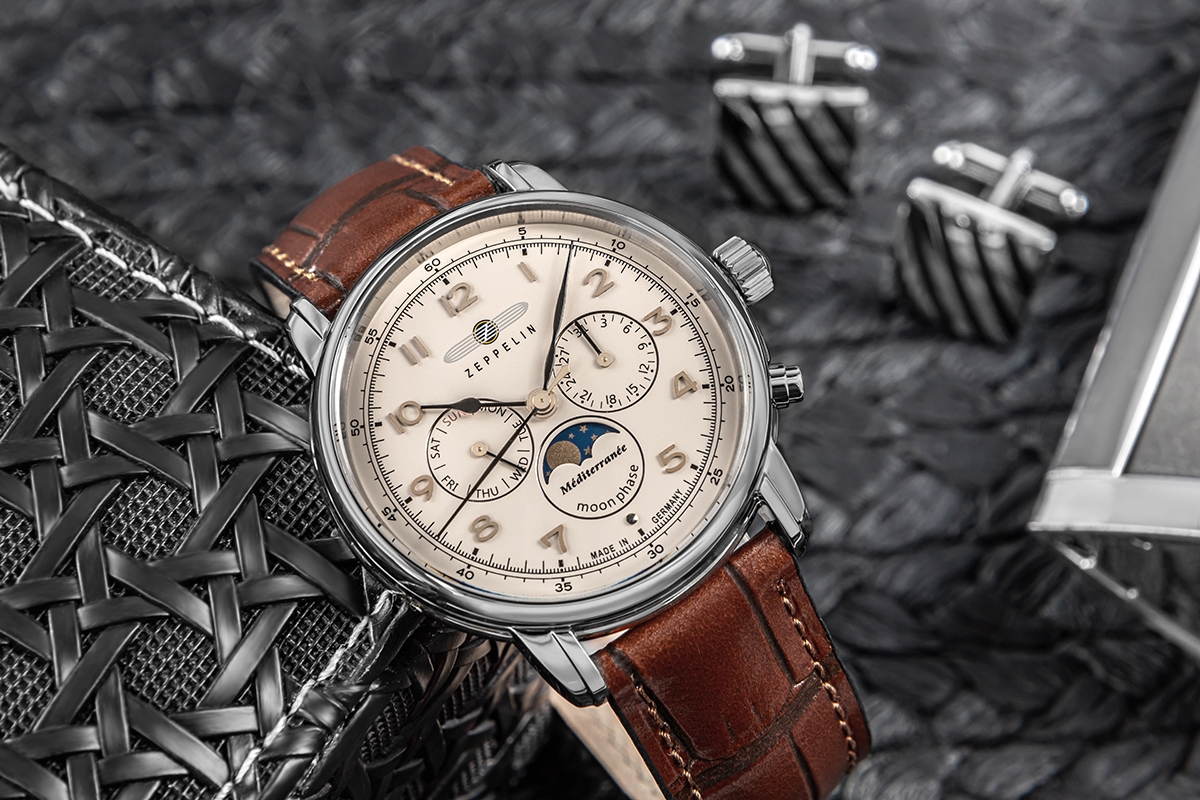 Zegarek Męski ZEPPELIN LZ121 Mediterranee Moonphase 9636-5 + BOX - obrazek 5