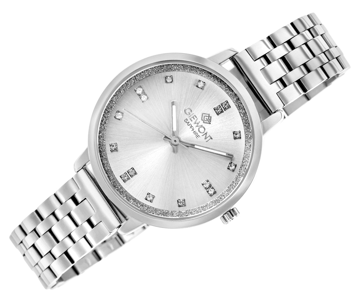 Zegarek Damski Giewont Sapphire Srebrny GW7370-B1 - obrazek 3