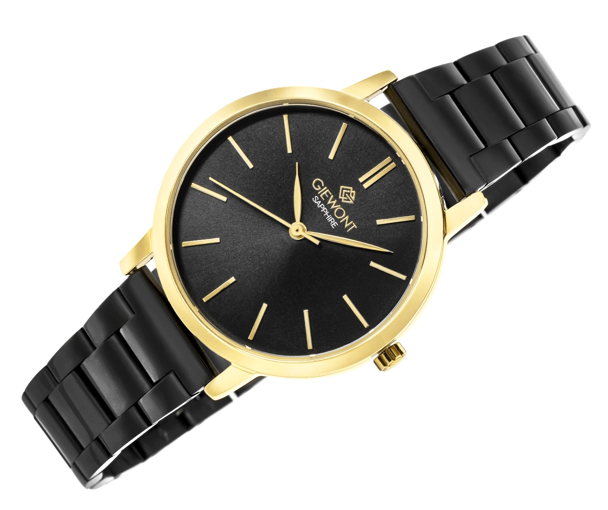 Zegarek Damski Giewont Sapphire Złoto Czarny GW2360-B4 - obrazek 3