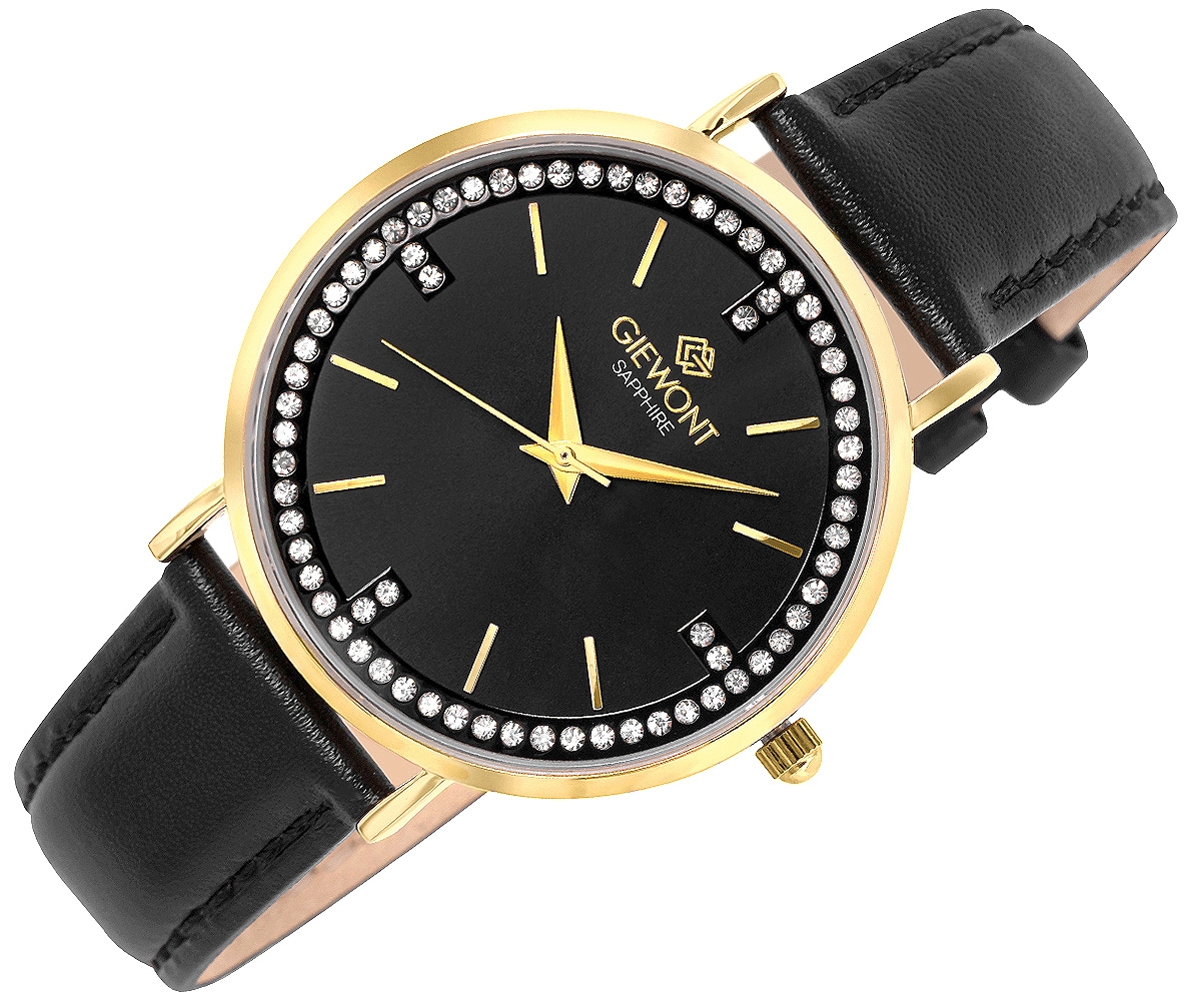 Zegarek Damski Giewont Sapphire Złoto Czarny GW5390-A4 - obrazek 3
