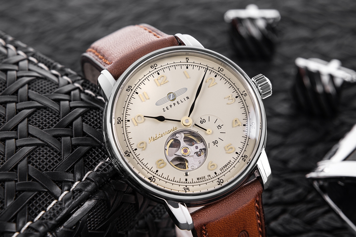 Zegarek Męski ZEPPELIN Mediterranee Open Heart Automatic 9666-5 + BOX - obrazek 5