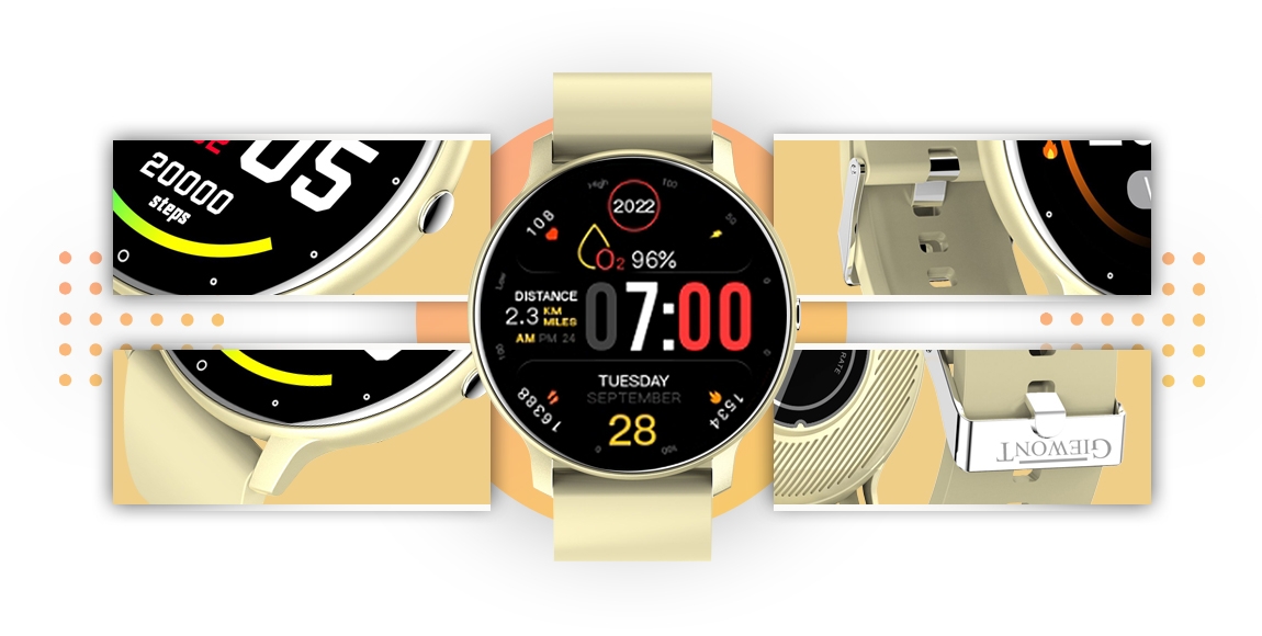 Smartwatch GIEWONT Ecru GW120-6 - obrazek 4