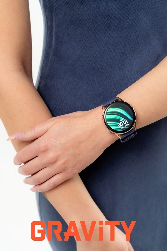 Smartwatch Gravity Różowe Złoto Pasek + Bransoleta GT11-6 - obrazek 2