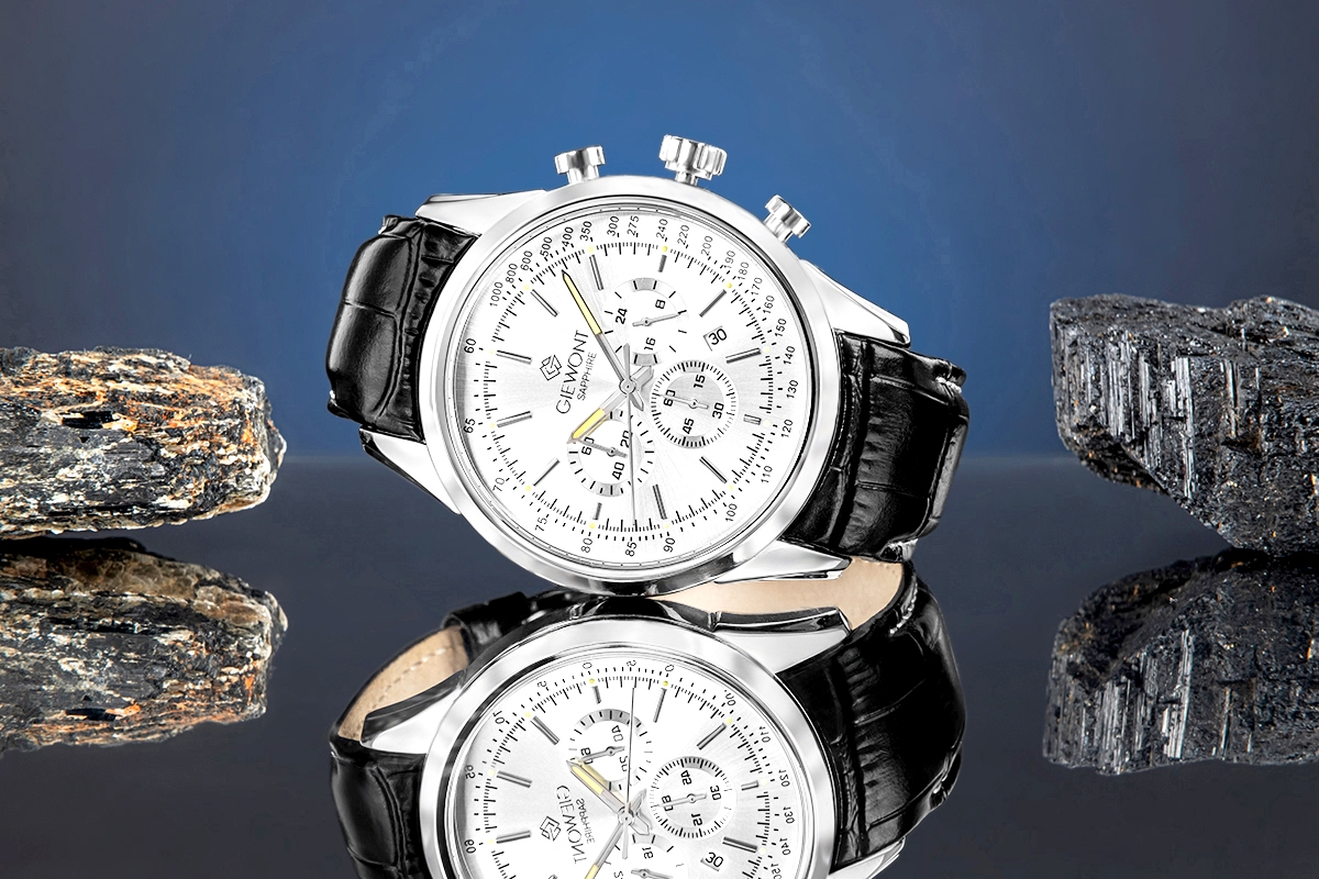 Zegarek Męski Giewont Chronograph Sapphire Srebrny GW7650-A1 - obrazek 6