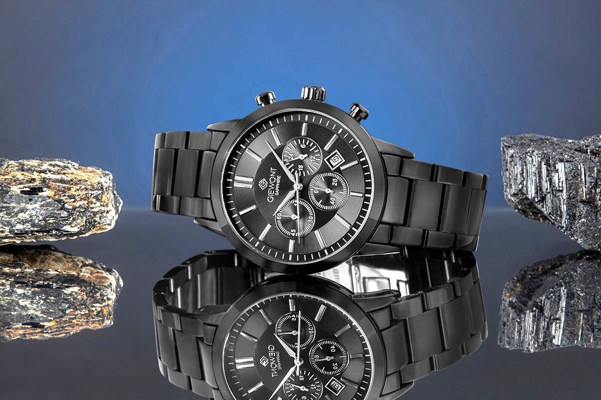 Zegarek Męski Giewont Chronograph Sapphire Czarny GW8510-B2 - obrazek 6