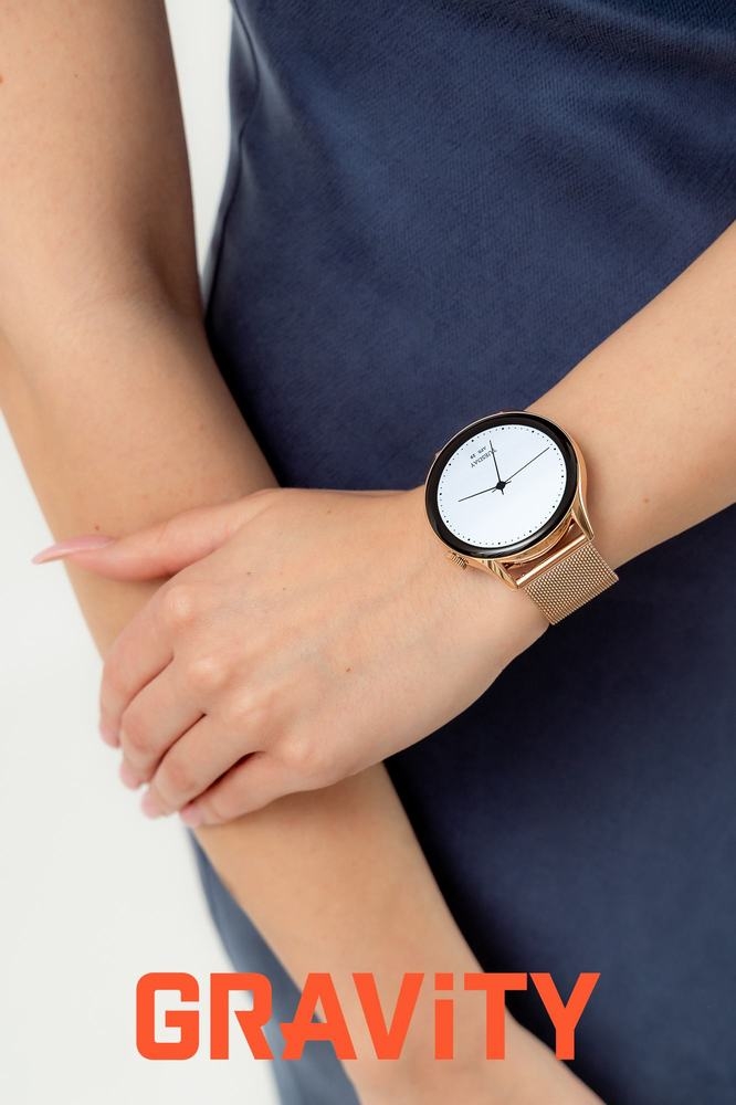 Smartwatch Gravity Różowe Złoto Pasek + Bransoleta GT11-8 - obrazek 2