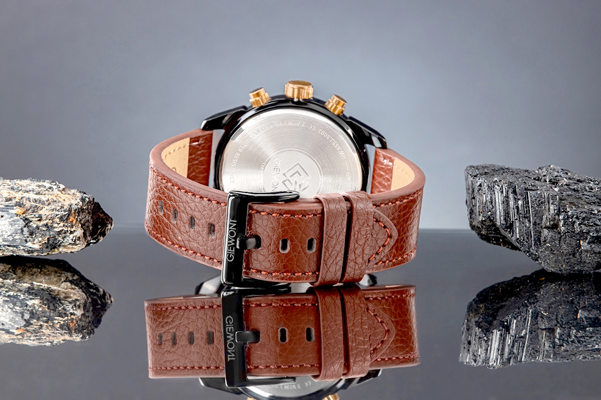 Zegarek Męski Giewont Chronograph Sapphire Czarno Brązowy GW8810-A3 - obrazek 7