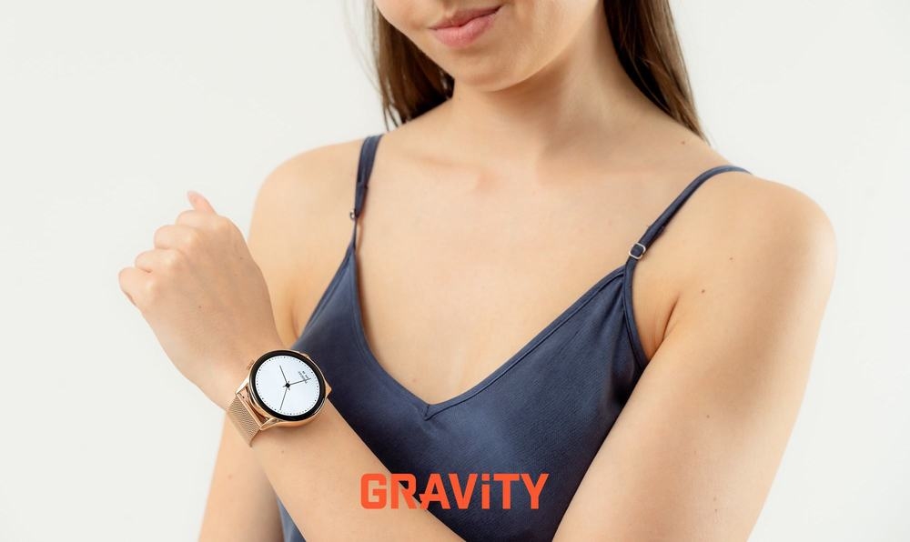 Smartwatch Gravity Różowe Złoto Pasek + Bransoleta GT11-8 - obrazek 3