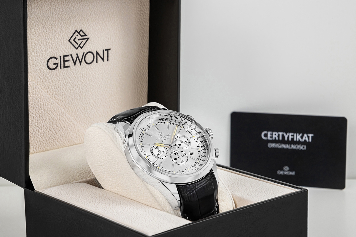 Zegarek Męski Giewont Chronograph Sapphire Srebrny GW7650-A1 - obrazek 8