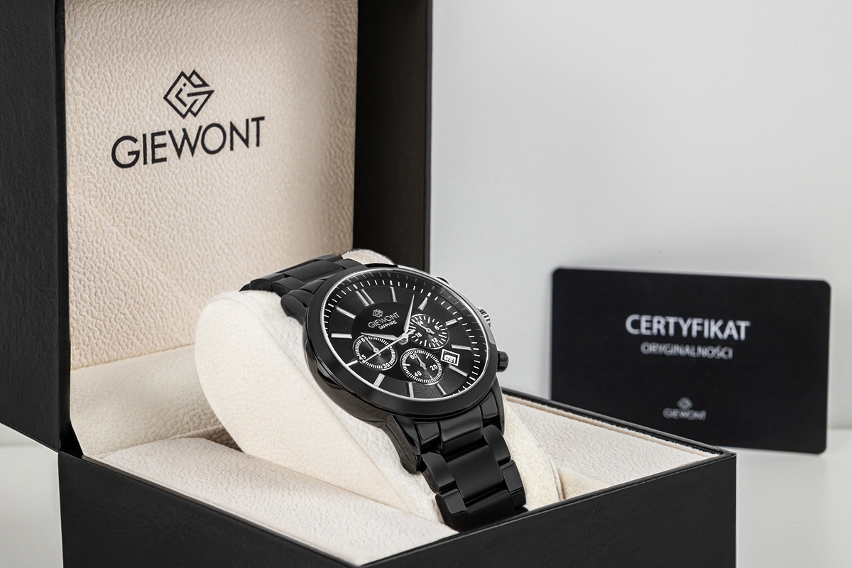 Zegarek Męski Giewont Chronograph Sapphire Czarny GW8510-B2 - obrazek 8