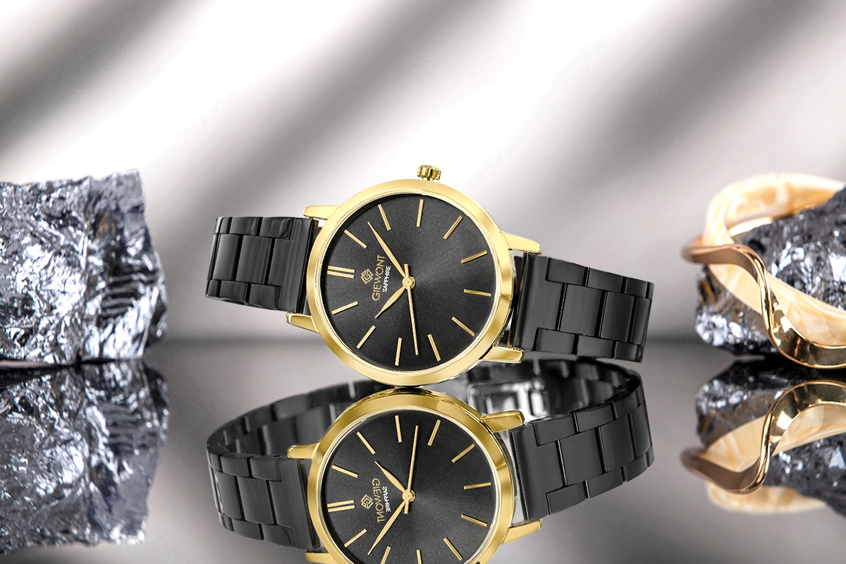 Zegarek Damski Giewont Sapphire Złoto Czarny GW2360-B4 - obrazek 7