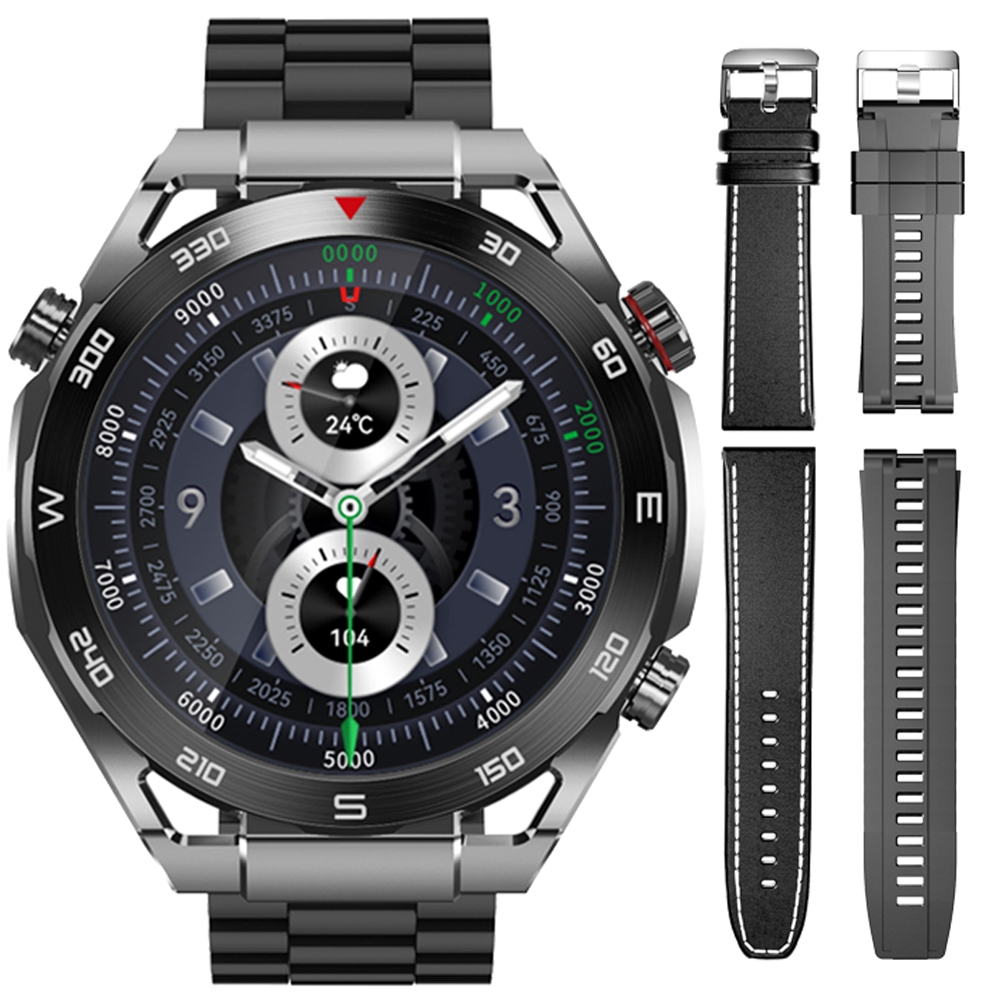 Smartwatch VELTORI VT100-1 + Czarny Pasek Silikonowy + Czarny Eko Skóra - obrazek 7