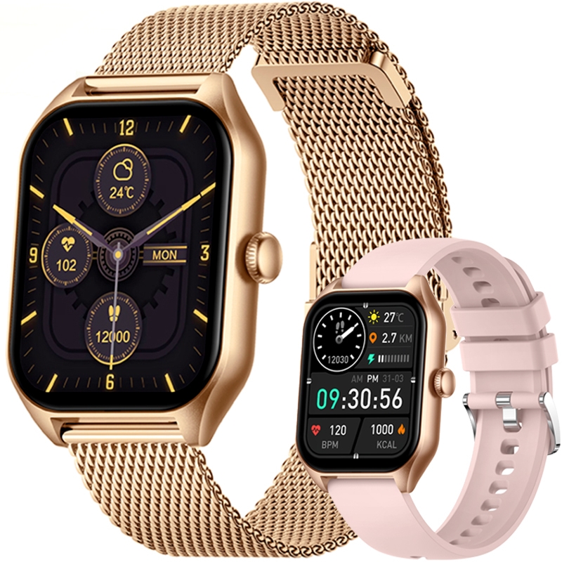 Smartwatch Damski Rubicon RNCF03-5 Różowe złoto Bransoleta + Pasek