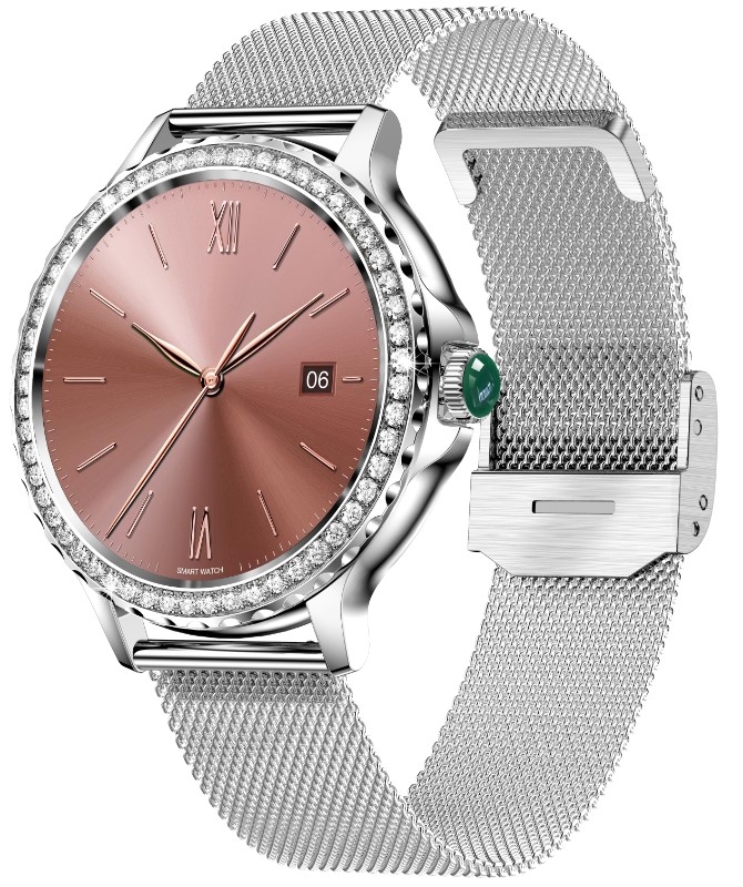 Smartwatch Damski Rubicon RNCF19-1 Silver Bransoleta + Pasek - obrazek 2
