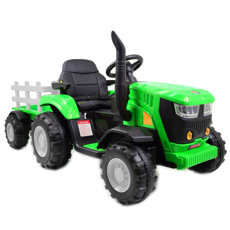 MEGA TRAKTOR NA AKUMULATOR Z PRZYCZEPĄ. MIĘKKIE SIEDZENIE, MIEKKIE KOŁA PILOT, /HL3388