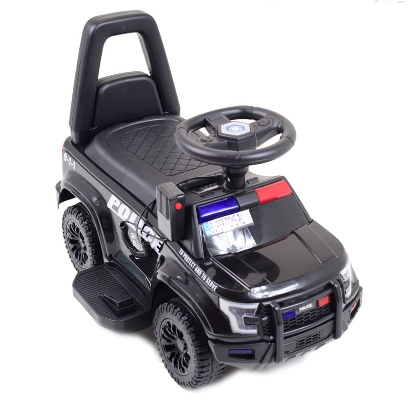 SAMOCHÓD NA AKUMULATOR POLICJA - DŹWIĘKI ŚWIATŁA, MEGAFON/QLS993D - obrazek 4