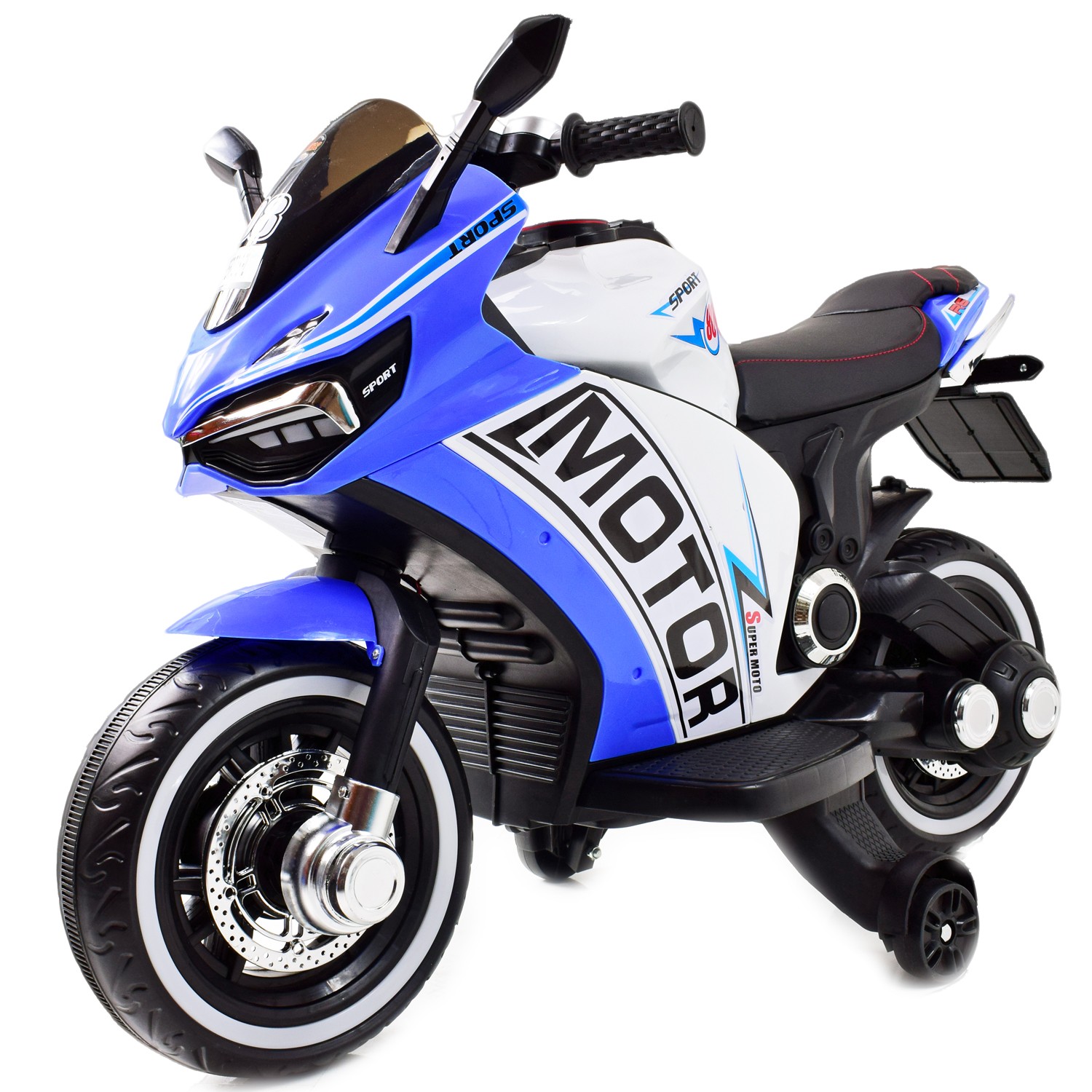 DUŻY MOTOR ŚCIGACZ STRONG 2 EXCLUSIVE, ŚWIECĄCE KOŁA, 2 KOŁOWY/HT6188-2 - obrazek 9