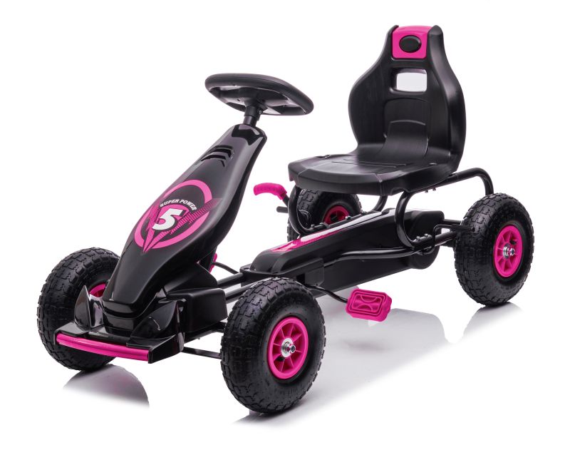 DUŻY GOKART NA PEDAŁY SUPER POWER 5, POMPOWANE KOŁA/G18 - obrazek 29