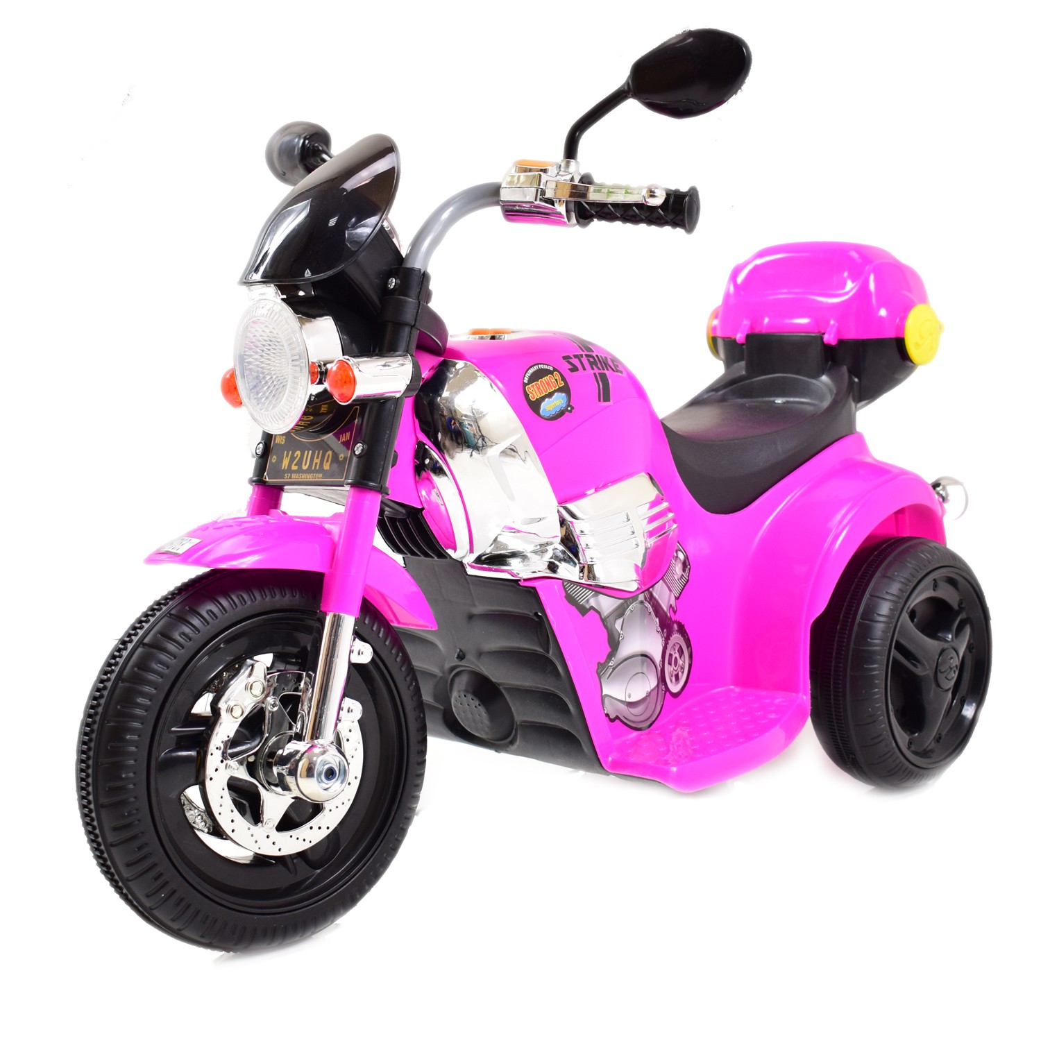 MOTOR CHOPPER STRIKE Z KUFERKIEM, KOGUTEM I POLICYJNYMI DŹWIĘKAMI/TR1508B - obrazek 15