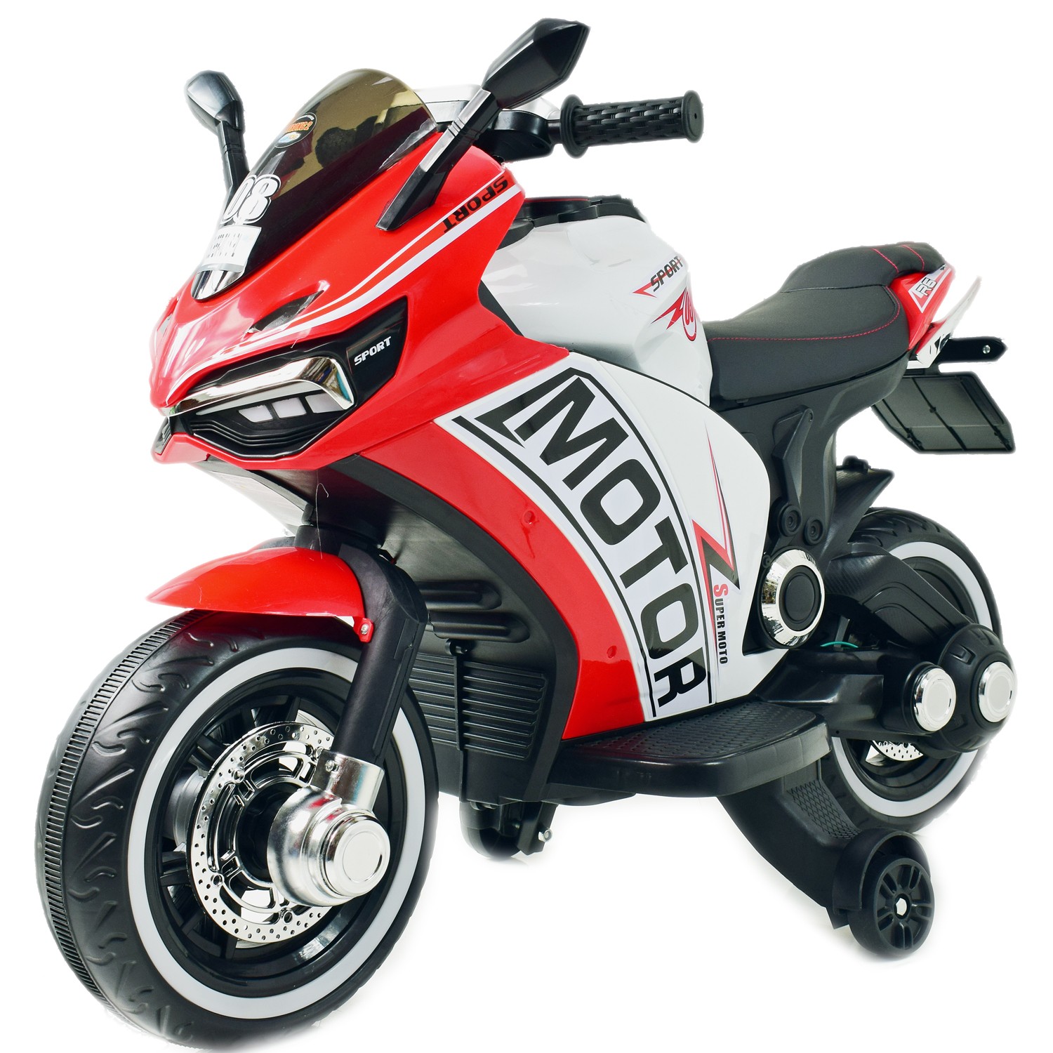 DUŻY MOTOR ŚCIGACZ STRONG 2 EXCLUSIVE, ŚWIECĄCE KOŁA, 2 KOŁOWY/HT6188-2 - obrazek 2