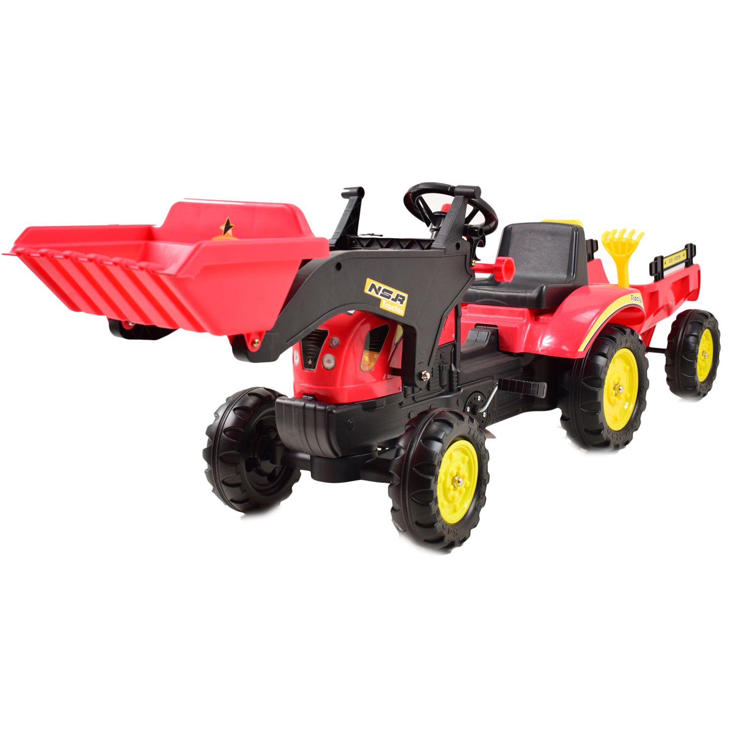 TRAKTOR NA PEDAŁY Z PRZYCZEPĄ I ŁYŻKĄ /TR3005 - obrazek 2