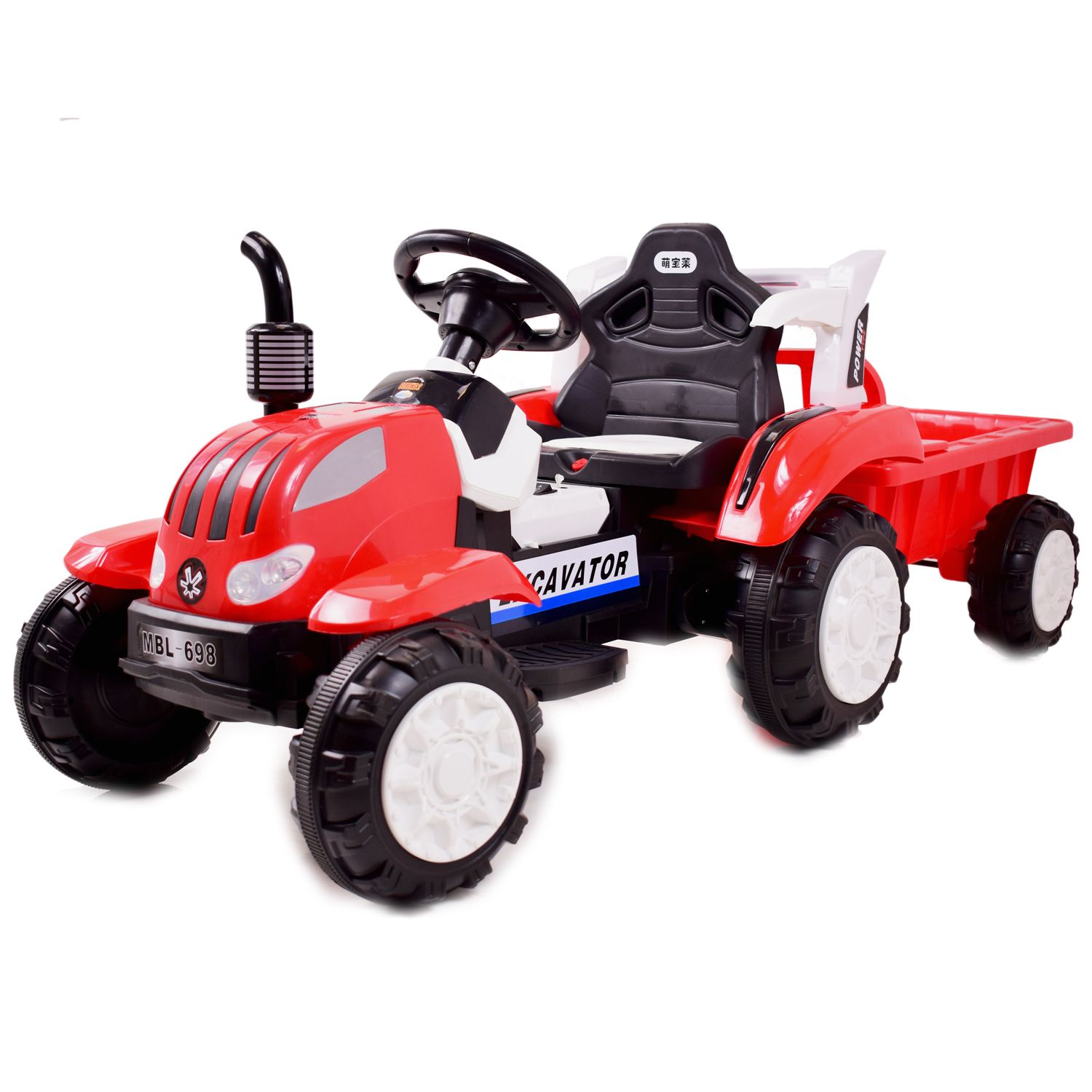TRAKTOR NA AKUMULATOR Z PRZYCZEPĄ, MIĘKKIE SIEDZENIE,/698 - obrazek 2