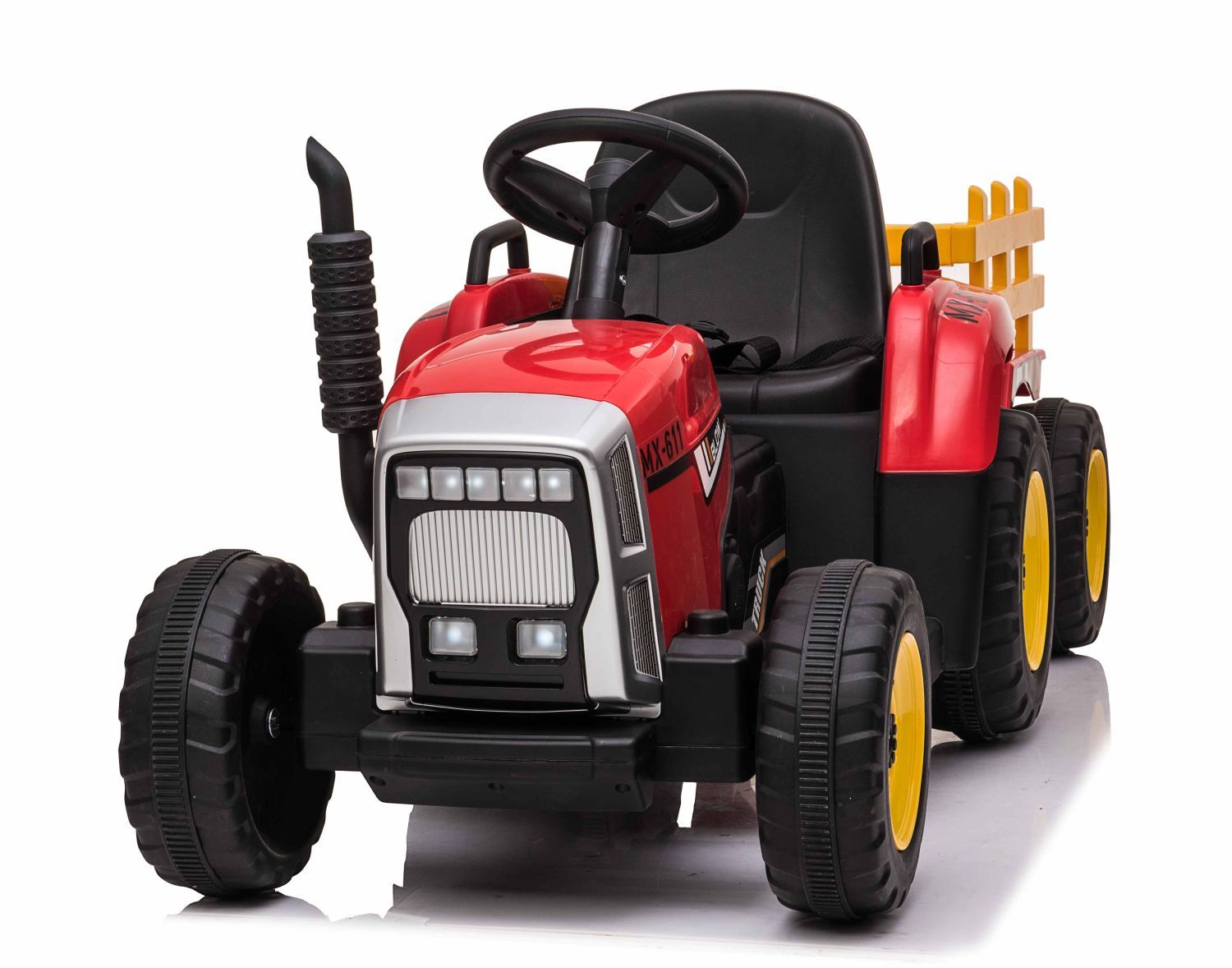SUPER TRAKTOR BLOW - NA AKUMULATOR Z PRZYCZEPĄ, MIĘKKIE KOŁA, MIEKKIE SIEDZENIE, PILOT/XMX611 - obrazek 9